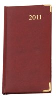 Slimline Executive Weekly Diary - Avail in: Maroon