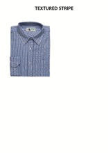 Mens Texture Stripe Lounge Shirt - Long Sleeve
