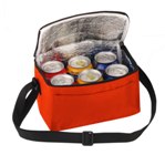 6 Pack Cooler With Front Pouch - Avail in: Red