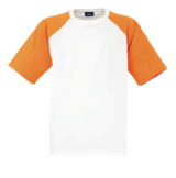 Jersey Raglan Sleeve T Shirt - Orange
