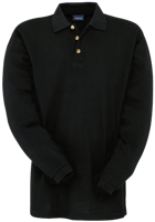 Unisex Polo Shirt Long Sleeve - Black