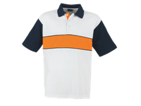 Unisex Polo Shirt Horizontal Stripes - Orange