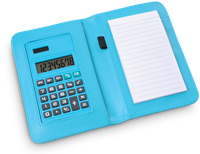 Abcus Calculator Notepad - Blue