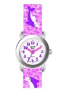 Clever Kids Clever Kid Dolphin Glitter Pur Wrist Watch