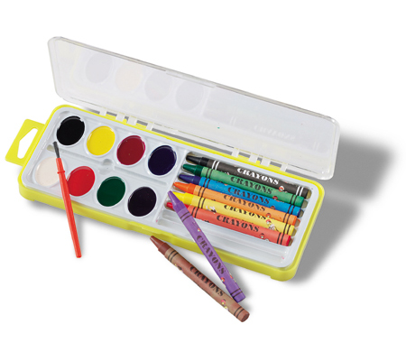 Children s paint and crayon box