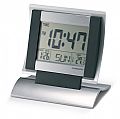 Foldable clock with calender and temperature indication.
