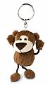 Bear plush toy with key holder. Size 16x11x4,5cm