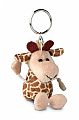 Giraffe plush toy with key holder. Size 16x11x4,5cm