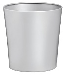 Tapered Waste Paper Bin, Solid - Silver