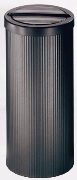 Litter Bin 600mm High, No Cut Out (with Flip-Top Lid) - Black