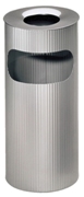 Standing Ashtray Litter Bin with Stainless Steel Top - Silver