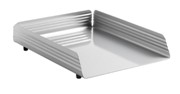 Fluted Steel Letter Tray, Single - Silver