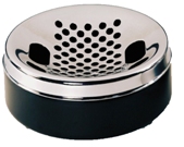 Table Top Ashtray Steel with Round Chrome Plated Top - Black