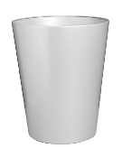 Tapered Planter, Solid without Castors Jumbo, 55cm - Silver