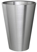 Mega Jumbo Tapered Planter without Castors, 70cm - Stainless Ste