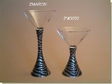 Zebra Print Martini glass round large - African Theme