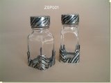 Zebra Print Salt and pepper pot x 2 - African Theme
