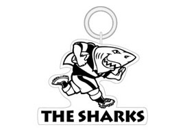 Sharks KeyRing Large Rugby Keyrings - Min order 50 units.