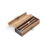 Wooden roller and ball pen set  - Available in: Wood