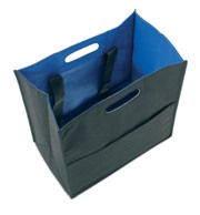 Large volume double layer shopper with long handle in non woven
