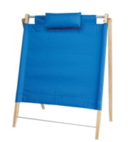 Foldable beach back rest in oak wood and 600D polyester. The ite