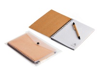 A5 Eco Notebook & Pen in clear sleeve
