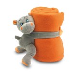 Fleece blanket with hypo puppet -Available in: Orange