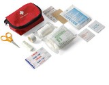 First aid kit in a nylon pouch, includes two 50 x 75mm non-adher