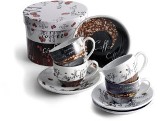 Set of four specially designed 80ml porcelain cappuccino cups an