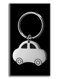 Car shaped metal key holder, supplied in a black laminated card