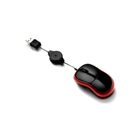 USB 2.0 mini optical mouse with black retractable cord (69.5 cm)