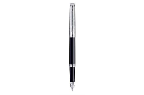 Waterman Hemisphere Deluxe Laque Black Chrome Trim Fountain Pen