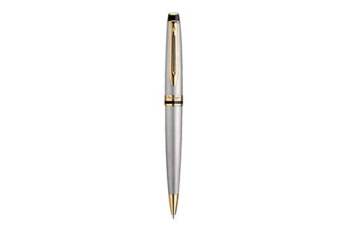 Waterman Expert3 Stainless Steel Gold Trim Ball Pen