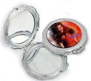 Compact Mirror (Sunburst Shape) With Round Printable Outer Surfa