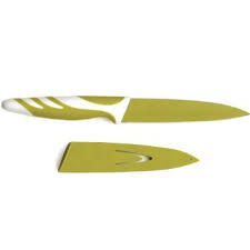5' Green Utility Knife Non-Stick Stainless Steel Blade Ergo H