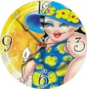 Lady Lily Humour Wall Clock  - Min Order: 2 Units
