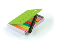 Sticky Note Holder with Mini Pen-Lime