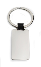 Colour Link Rectangle Keyring - Available in Black, Blue, Green,