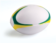 Fan Bottle Rugby Stress Ball-Green/Yello