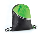 Two Tone Drawstring Backpack-Lime