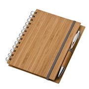 Trendy and eco-friendly note pad and bamboo pen.
