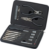 25-piece toolbox in an aluminium zip-around case