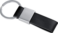 PU/Metal key ring - supplied with a black gift box