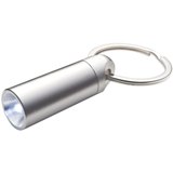Compact LED metal key ring torch.