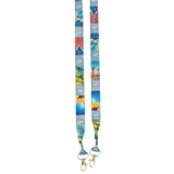 Dye sublimation open lanyard with double  - Available in many co
