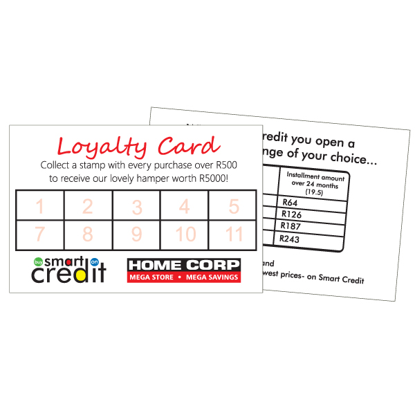 Loyality Card including full color print