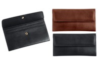 Ladies Italian Leather basic purse Black; Brown