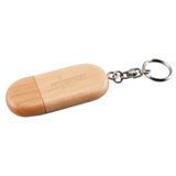 Usb Storage Drive Wooden With Key Chain