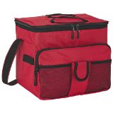 18 Can Cooler with 2 Front Mesh Pockets - Red, Black, Lime or Bl