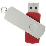 Rubber Swivel USB - Black, Royal Blue, Red or White